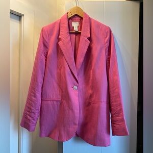 Pink Satin like blazer. H&M size S.